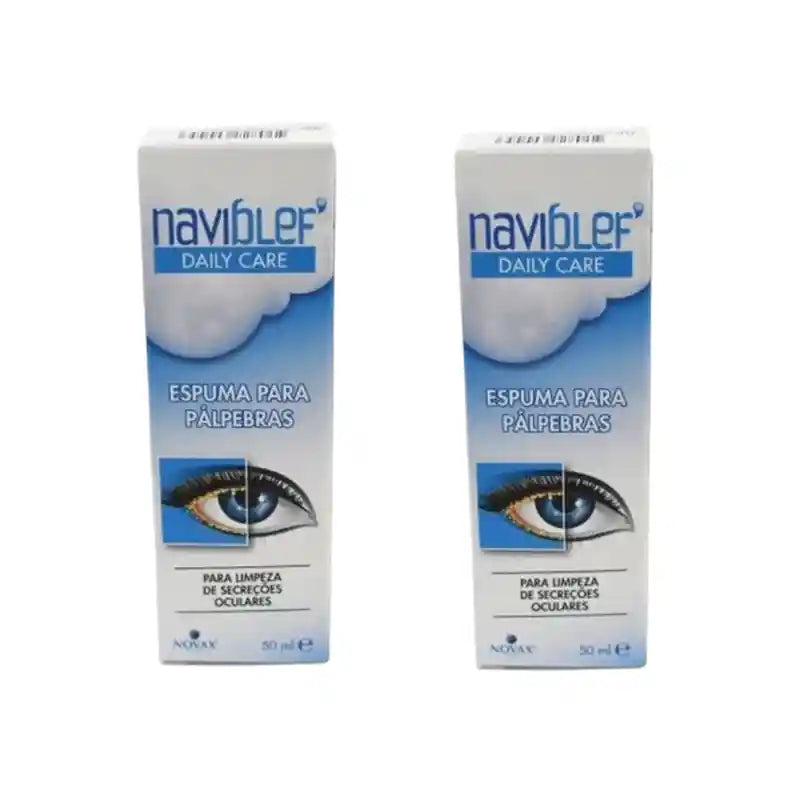 Novax Naviblef Schiuma per la cura quotidiana delle palpebre, 2X50 Ml