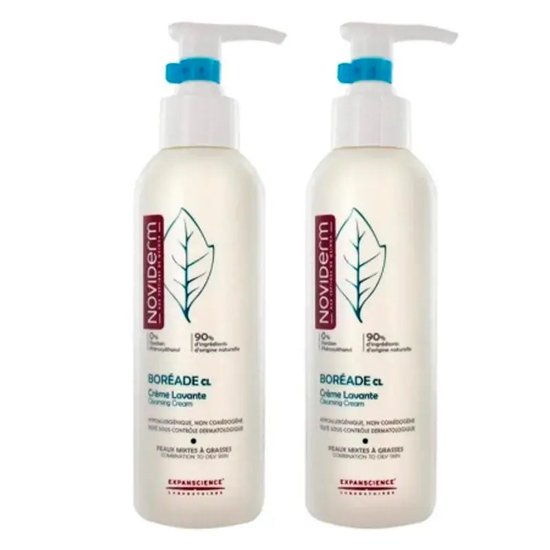 Noviderm Boreade Crema Lavante, Confezione 2 x 200 ml