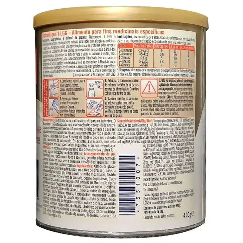 Nutramigen 1 Lgg Ipoallergenico, 400 g