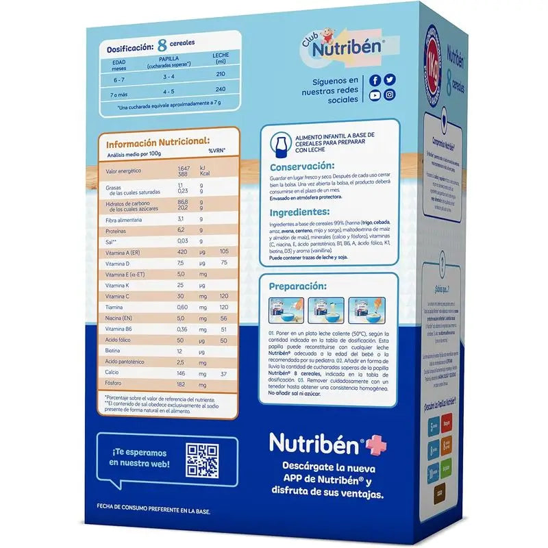 Nutriben Papilla 8 Cereali 600 g