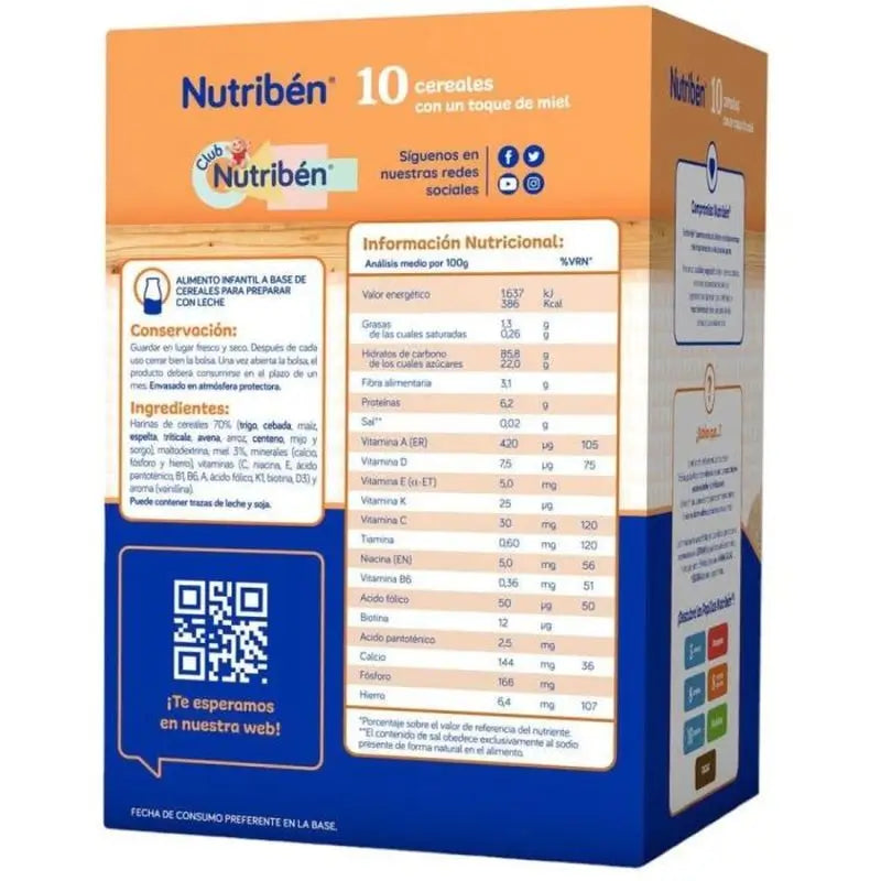 Nutriben Papilla 10 Cereali 600 g