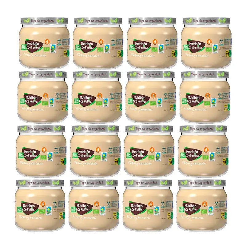 Alimenti per bambini Nutriben Banana e Mela , 12 x 120 g