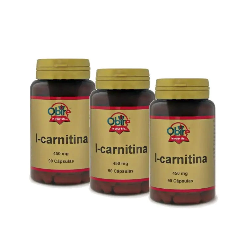 Obire L-Carnitina, confezione da 3 x 90 capsule