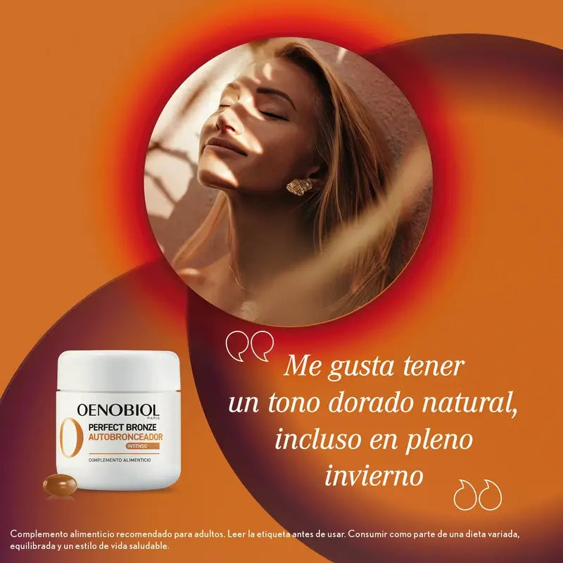 Oenobiol Autoabbronzante Bronzo Perfetto Bagliore Dorato, 2x30 caps
