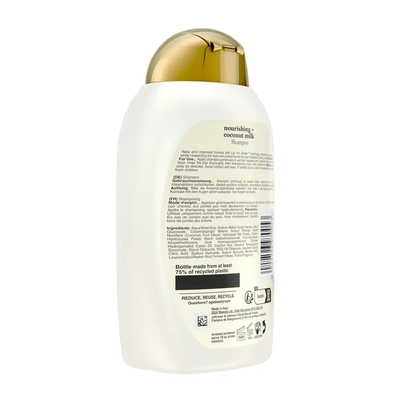 OGX Shampoo al latte di cocco, capelli secchi, 385 ml