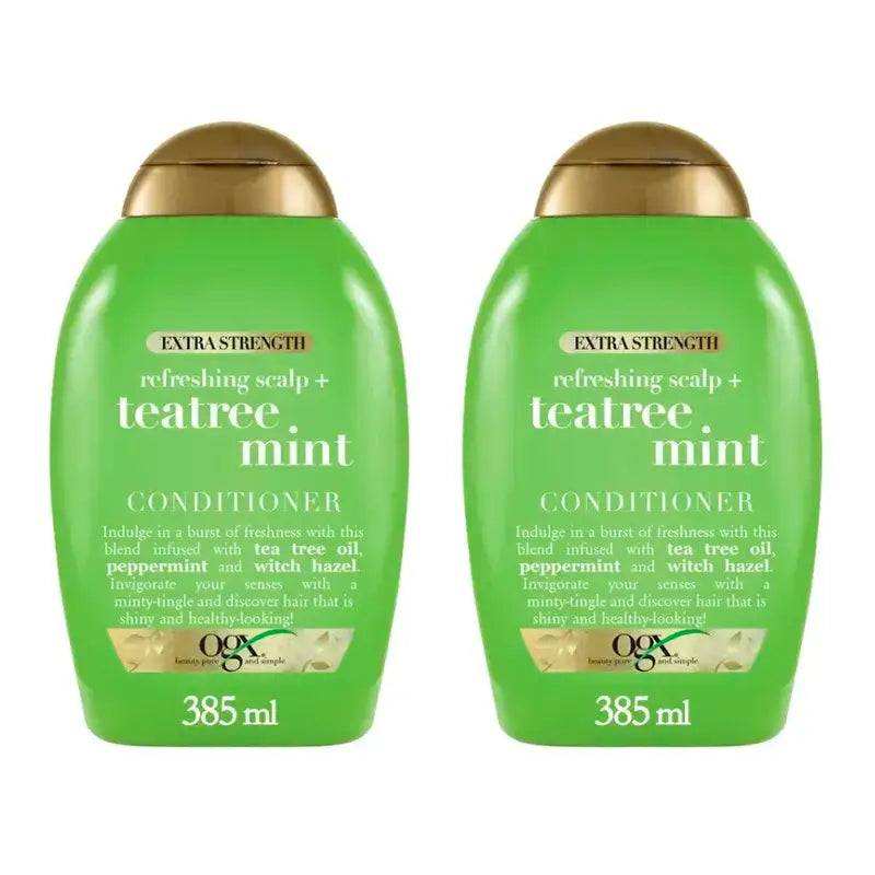 Ogx Ttx-Teatree Menta Extra, Confezione 2 x 385 ml