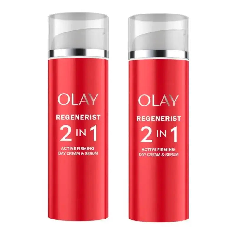 Olay Regenerist 2 in 1 Active Firming Day Cream & Firming Serum, confezione da 2 x 50 ml
