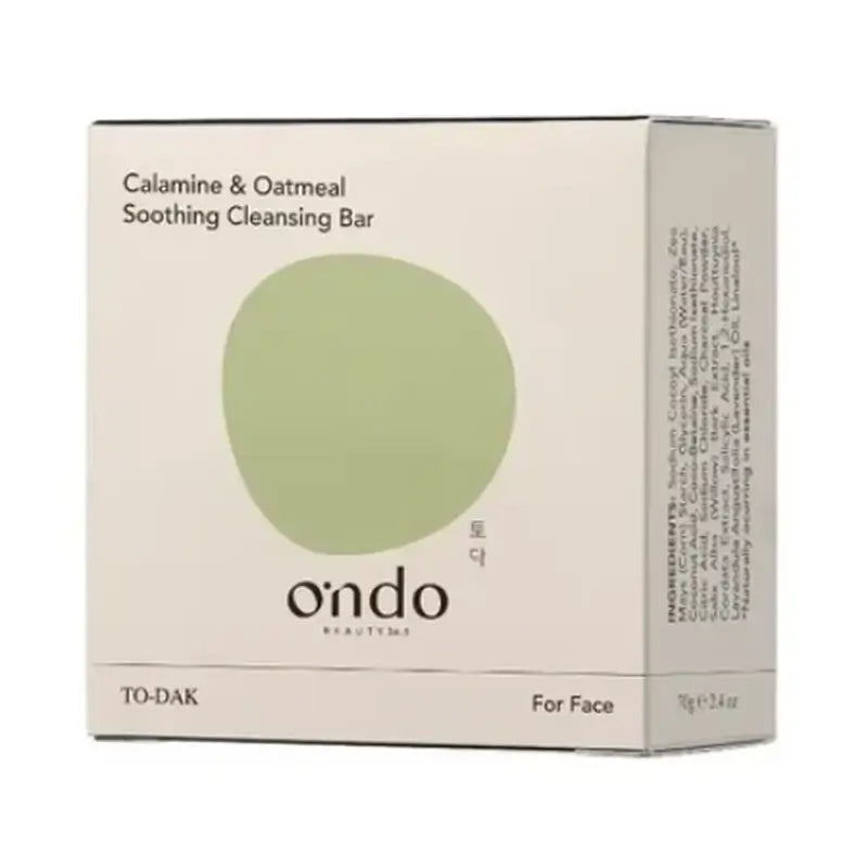 Ondo Beauty 36.5 Barretta detergente lenitiva alla calamina e alla farina d'avena, 70 gr