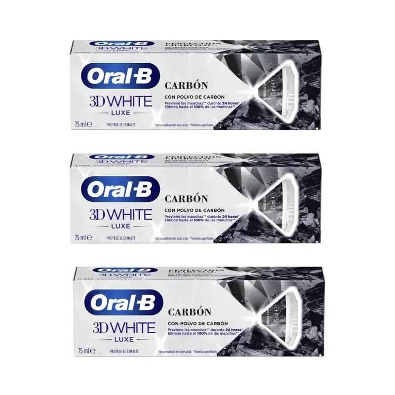 Dentifricio Oral-B al carbone vegetale, 3X75 Ml