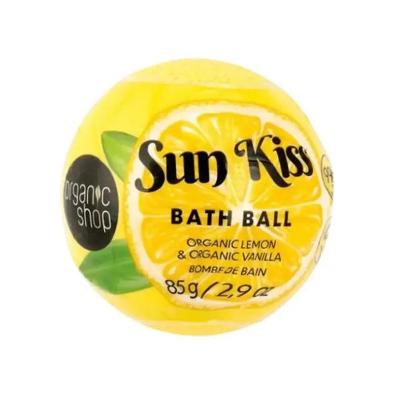 Negozio biologico Bomba da bagno al limone e vaniglia Sun Kiss, 85 G