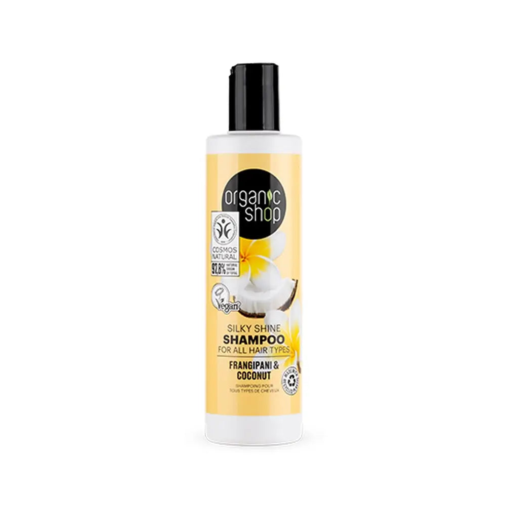 Shampoo per tutti i tipi di capelli Franchipan & Cocco di Organic Shop, 280 Ml