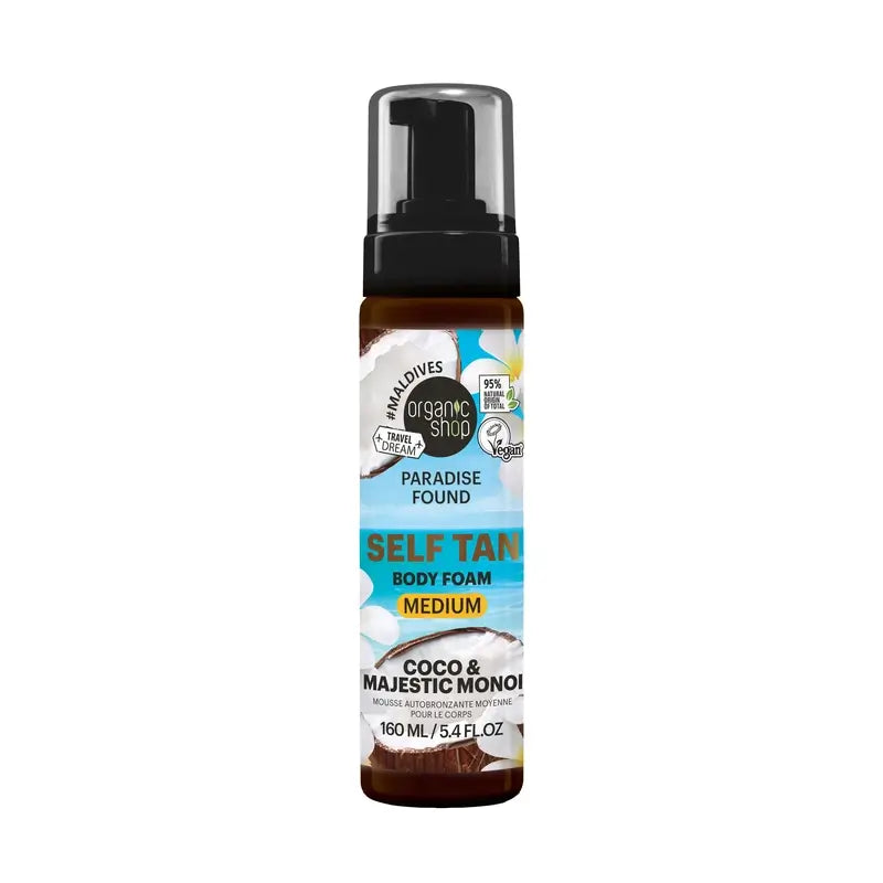 Organic Shop schiuma autoabbronzante tonalità media, 160 ml