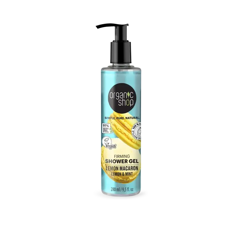 Organic Shop Mix Gel doccia rassodante Lemon Macaron , 280 ml