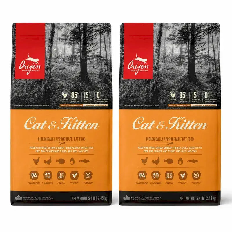 Orijen Feline Cat Kitten 5,4 Kg cibo per gatti , confezione 2