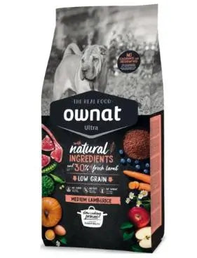Ownat Ultra Canine Adult Medium Agnello Riso 3 kg, cibo per cani