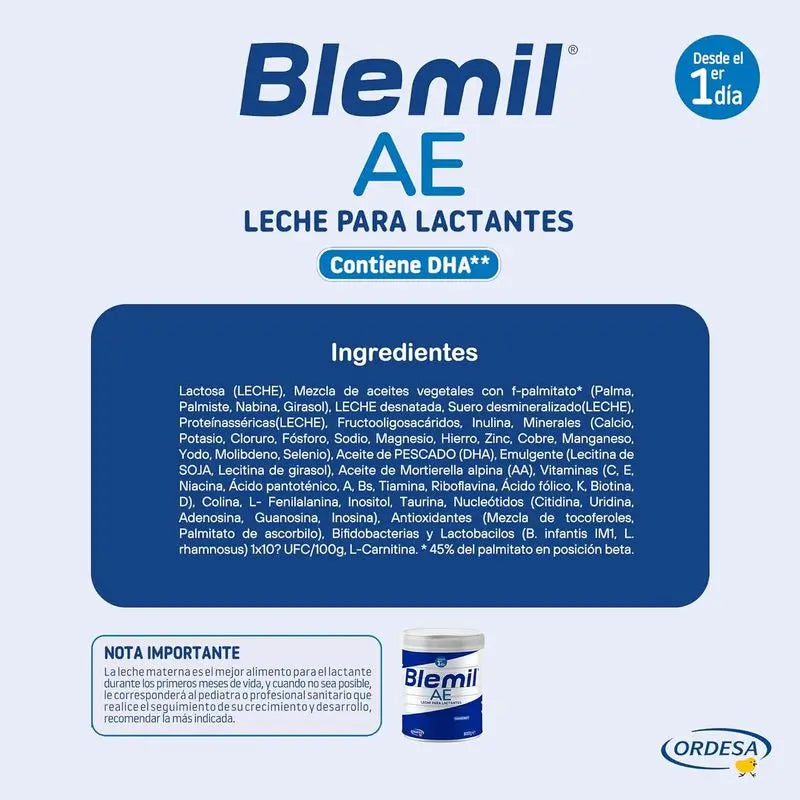 Confezione 12 X Blemil Plus 1 AE, 800 grammi