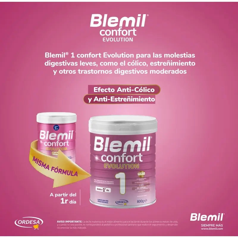 Blemil 1 Comfort Evolution, Confezione 2x800 grammi