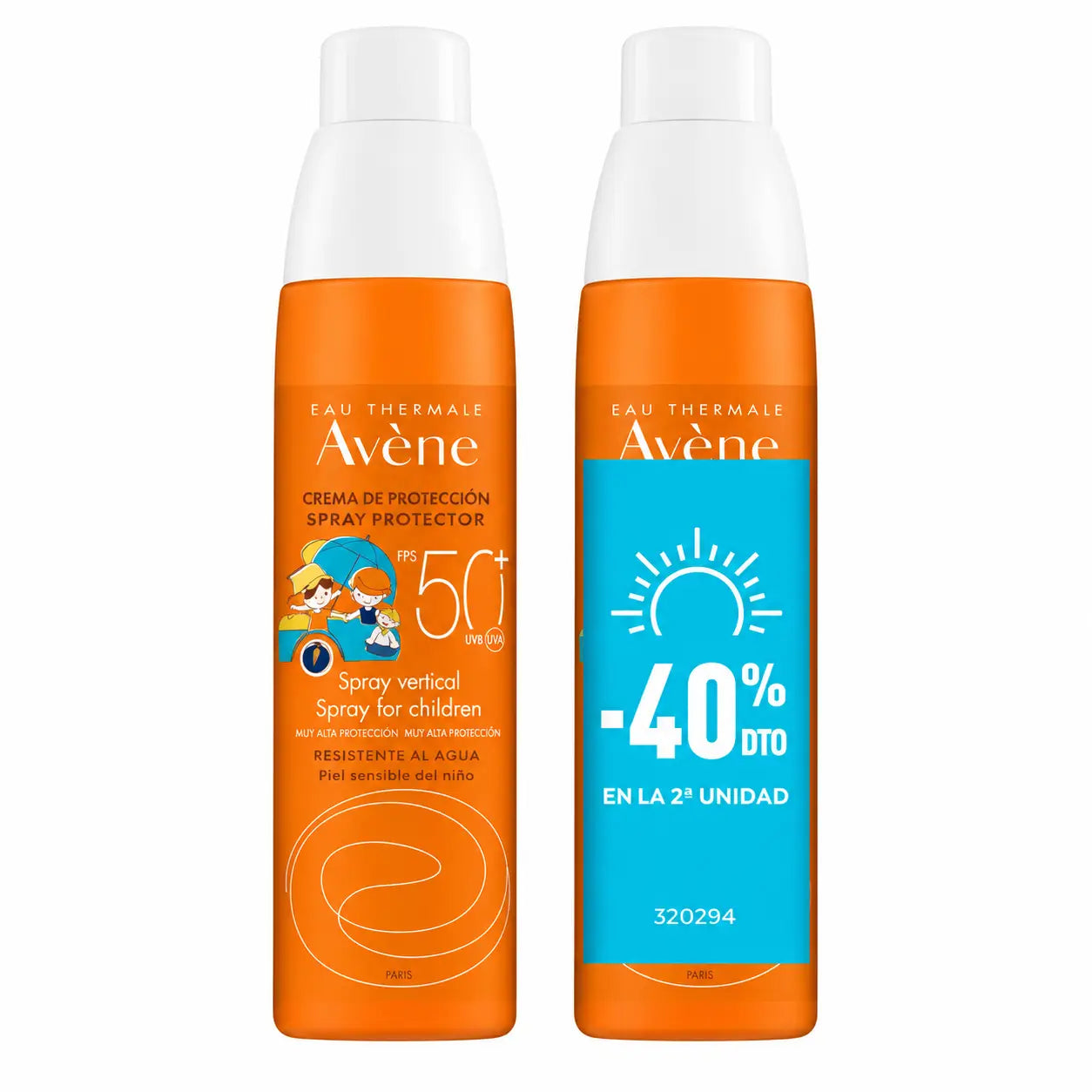 Avène Spray solare per bambini SPF50+ Confezione 2x200 ml