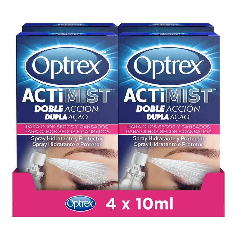 Optrex Actimist Occhi Secchi e Irritati Confezione Spray 4x10 ml