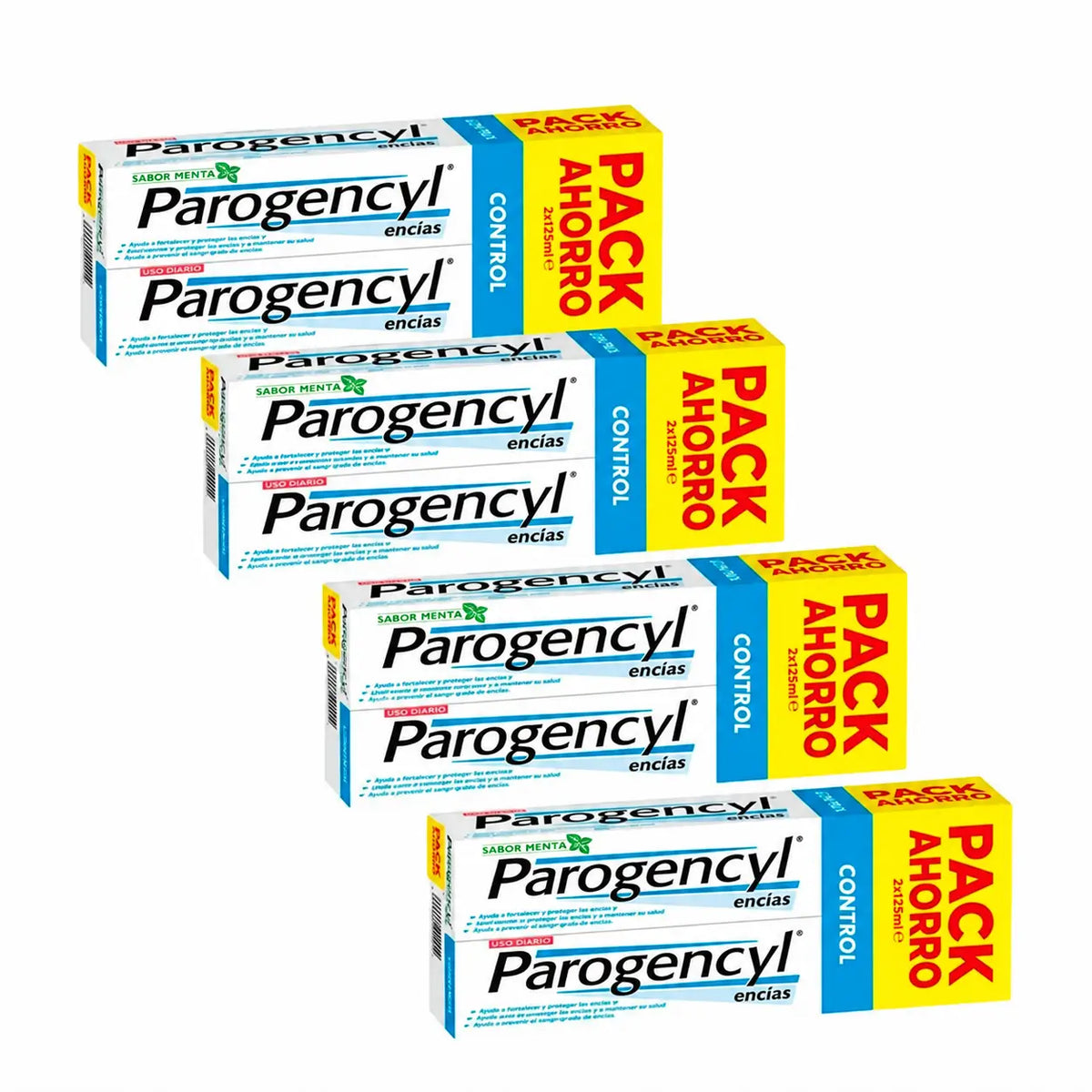 Parogencyl Duplo Control, confezione 4 x 2x125 ml