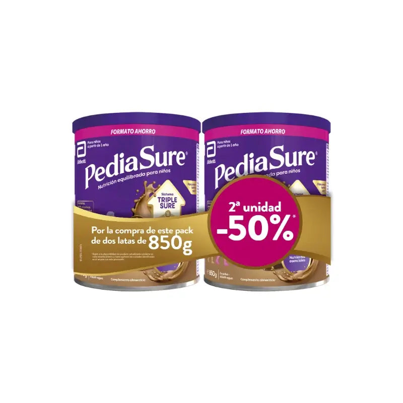 Pediasure Confezione Pediasure al cioccolato, 850 + 850 g