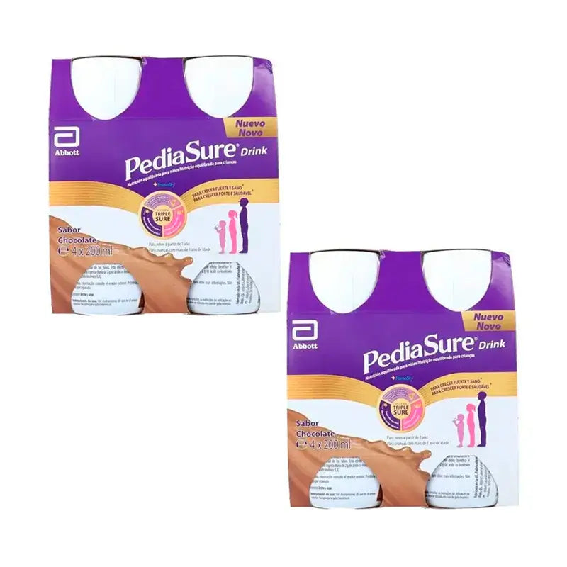 Pediasure Drink Cioccolato Bambini, 4 flaconi x 220 ml Confezione 2