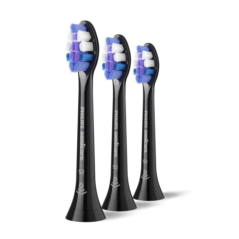 Philips Sonicare Spazzolini Sensitive Sensitive Spazzolini neri Sensitive, confezione da 8, confezione da 1