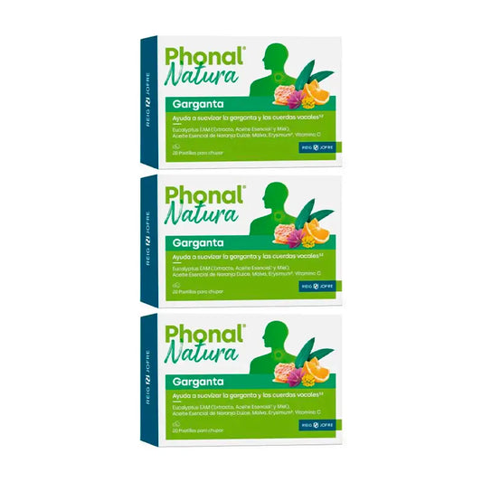 Phonal Natura Triplo Gola, 3 x 20 pastiglie