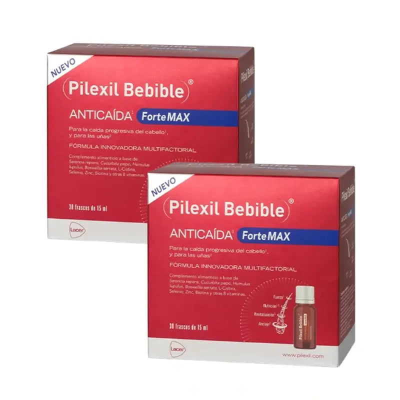 Pilexil Anticaida Forte Bevibile Max Duplo 2 Mesi, 30 unità x 15 ml