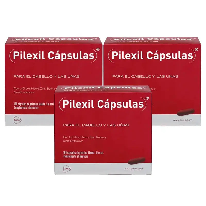 Pilexil Capsule per la perdita dei capelli, confezione da 3 x100 capsule