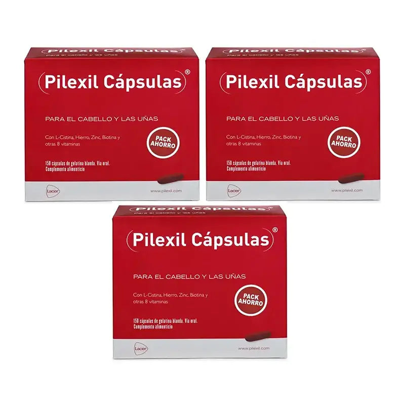 Pilexil capsule, Confezione 3 x 150 Cap.