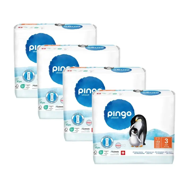 Pannolini ecologici Pingo taglia 3 (4-9 Kg), 4X44 unità