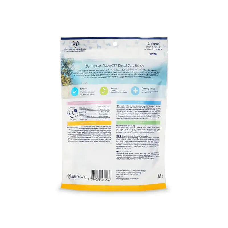 Plaqueoff Dental Care Bones Veggie Bacon 485 gr, snack per cani