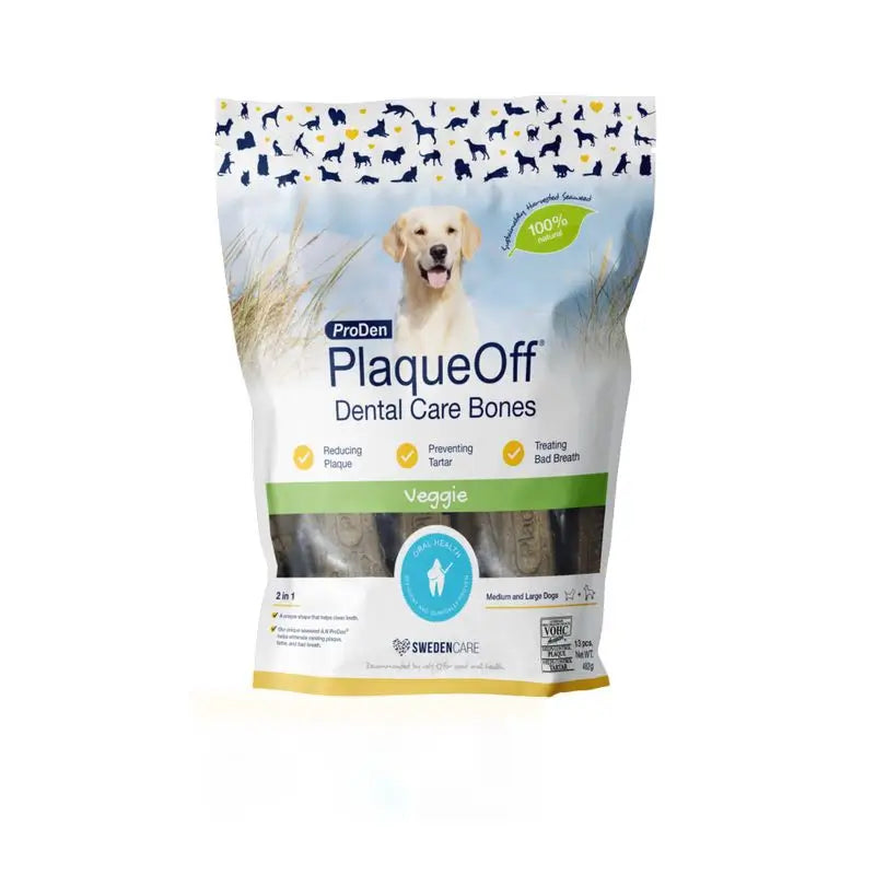 Plaqueoff Dental Care Bones Veggie Dog 485 g, snack per cani