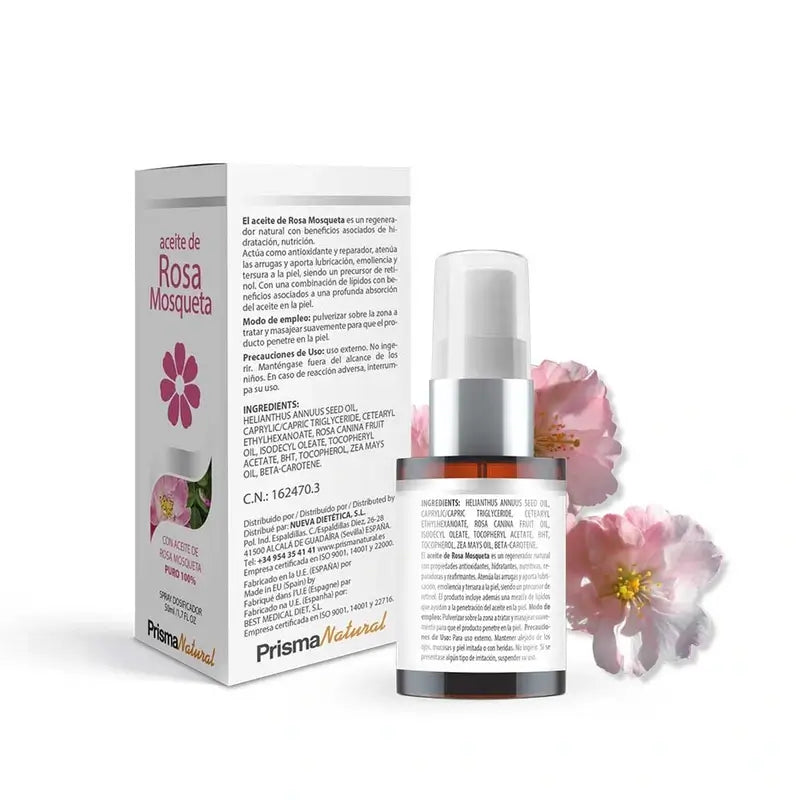 Olio di rosa mosqueta naturale Prisma, 50 ml