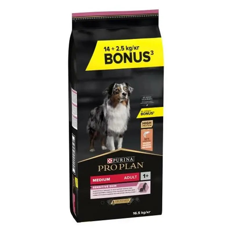 Pro Plan Canine Adult Medium Sensitive Skin Salmone, 14+2,5Kg
