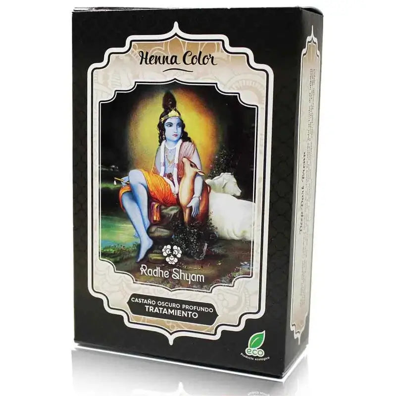 Radhe Shyam Henné polvere marrone scuro profondo, 100 g