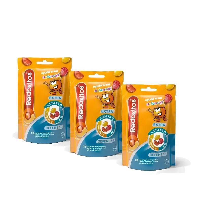 Redoxon Redoxitos Extra Difese +4 Anni, confezione da 3 x 25 caramelle gommose