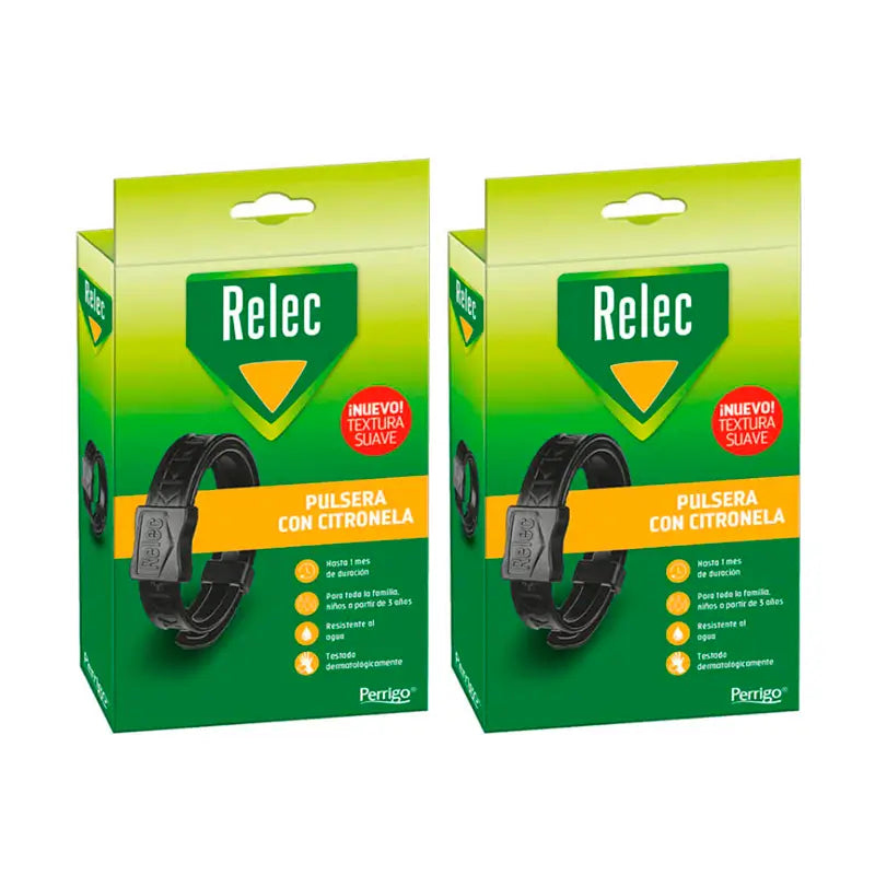 Bracciale antizanzare per adulti Relec Duplo nero