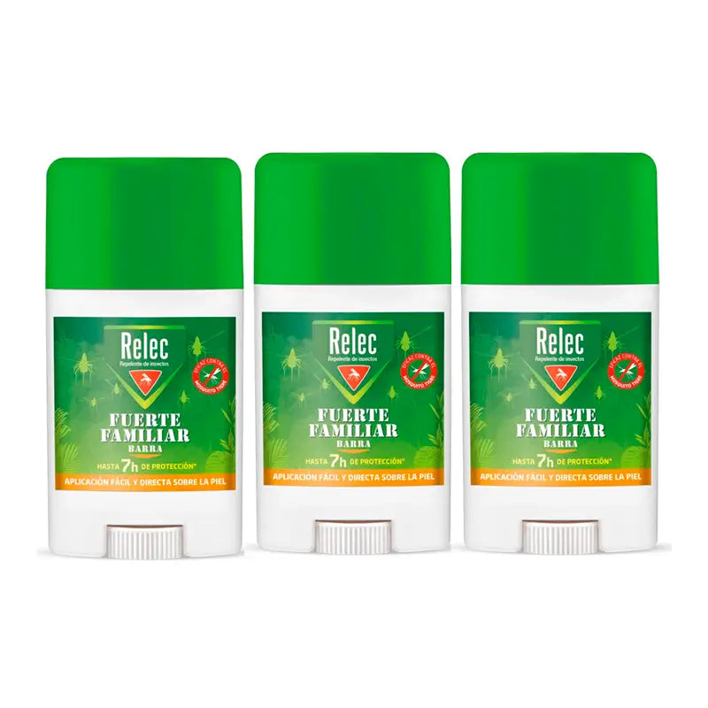 RelecTriplo Strong Family Stick repellente per zanzare, 3 x 50 ml