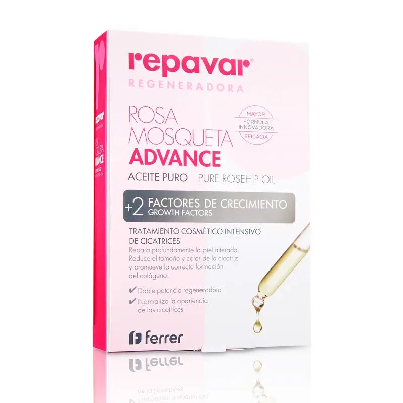 Repavar Olio di Rosa Mosqueta rigenerante puro Advance 15 ml