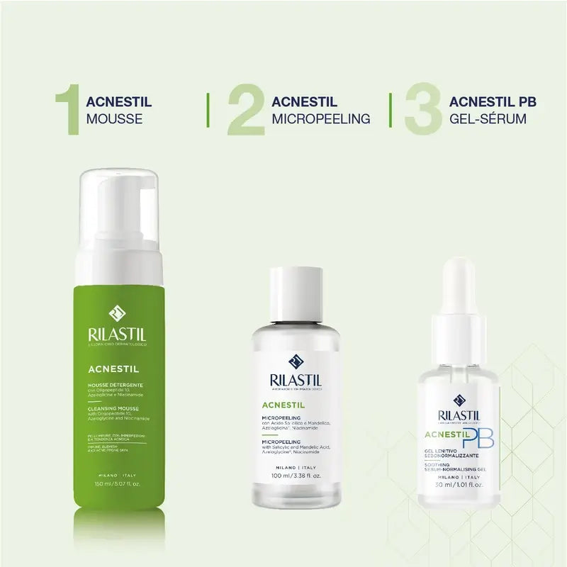 Rilastil Acnestil Mousse detergente seboregolatrice 150 Ml