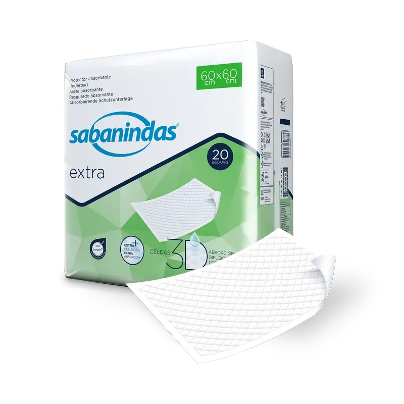 Sabanindas Extra Medium Pad assorbente 60 X 60 Cm. , 20 pz.