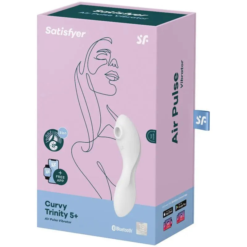 App stimolatore e vibratore Satisfyer Connect Curvy Trinity 5 - Bianco