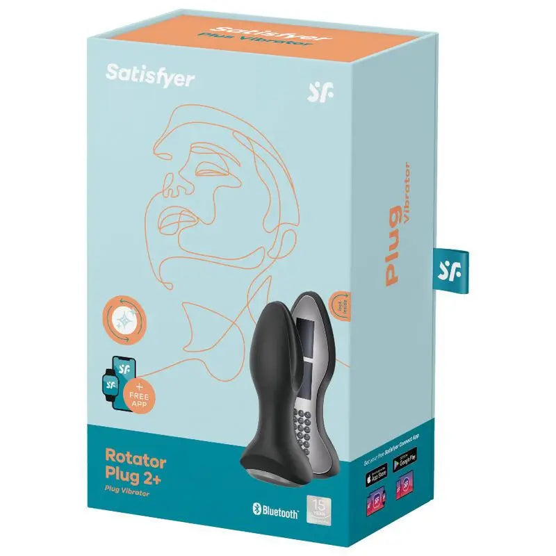 Satisfyer Connect Rotator Plug 2+ App Plug vibrante - Nero