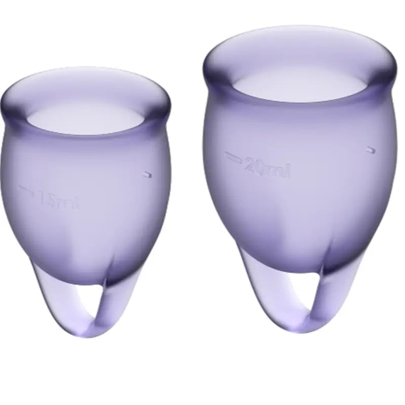 Satisfyer Feel Confident Lilac Kit di coppette mestruali 15 + 20 Ml