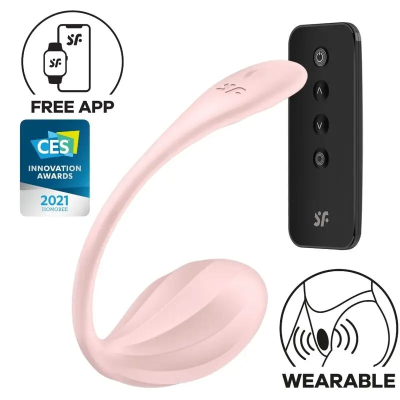 Stimolatore G-Spot telecomandato a petali a coste Satisfyer Rosa App gratuita