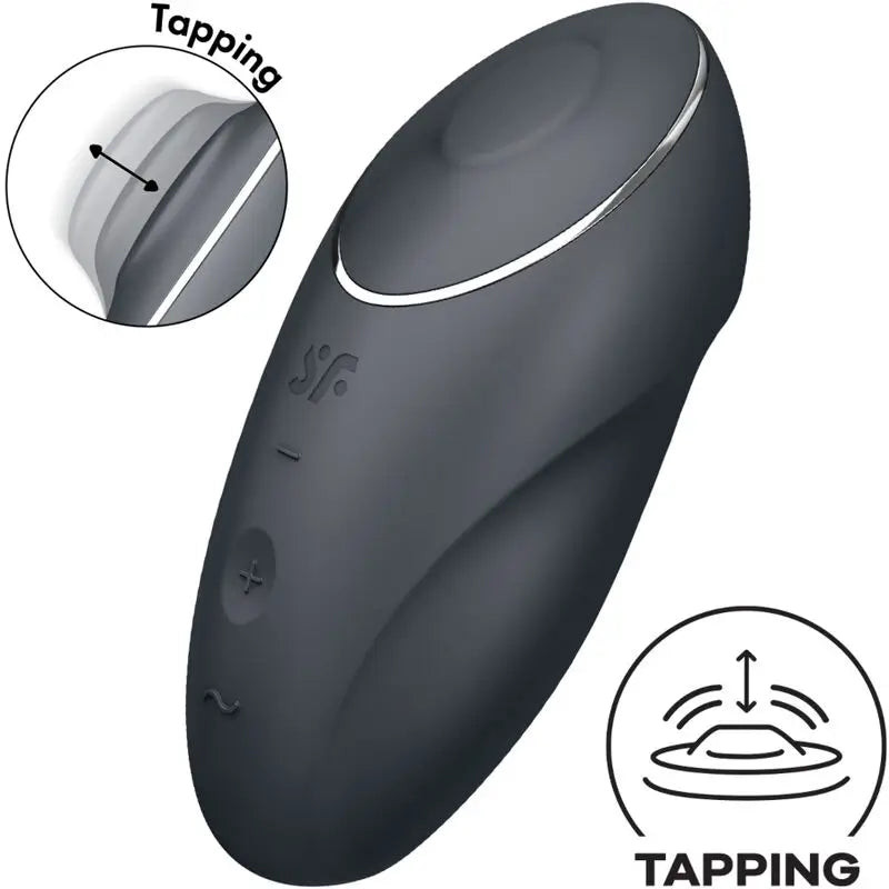 Satisfyer Tap & Climax 1 Vibratore Lay-On Nero