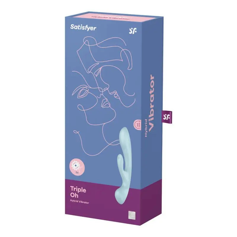 Vibratore Satisfyer Triplo Oh Ibrido - Blu