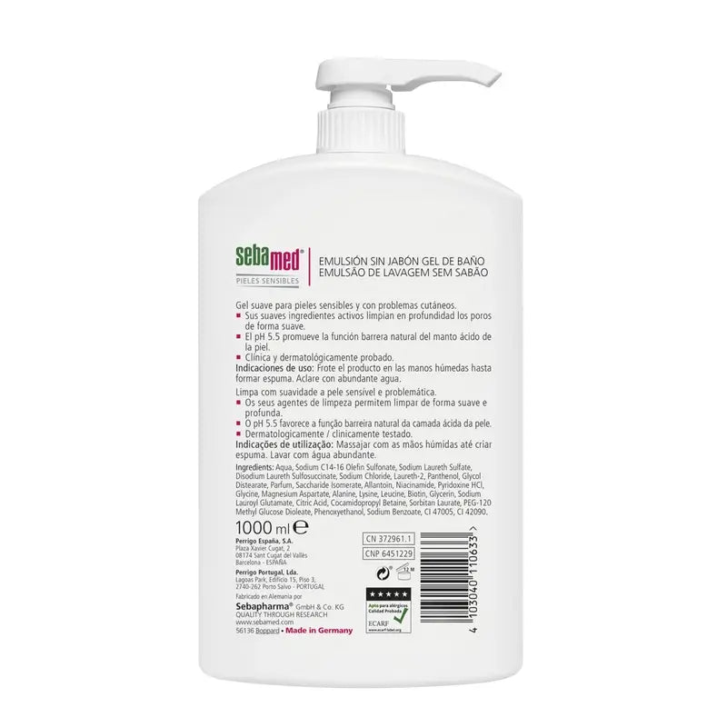 SEBAMED Gel da bagno in emulsione senza sapone 1000 ml